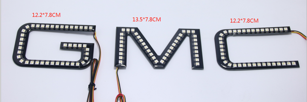 GMC emblem Front Grille RGBW led logo light