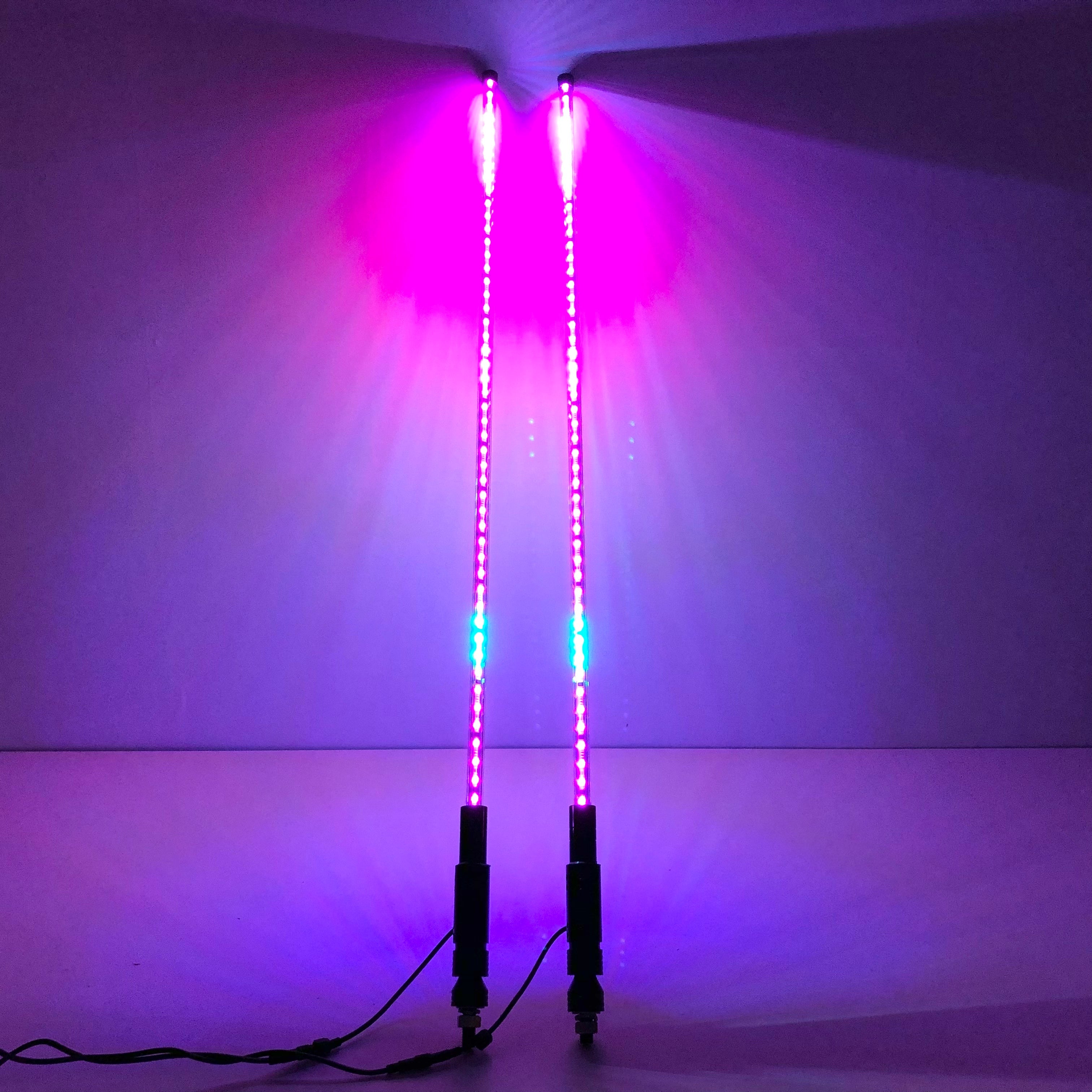RGB chasing led whip light for utv, rzr, atv, trucks (2 packs)