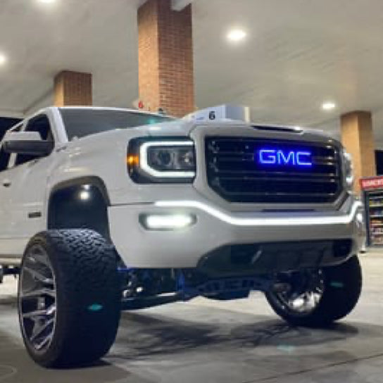 GMC emblem Front Grille RGBW led logo light