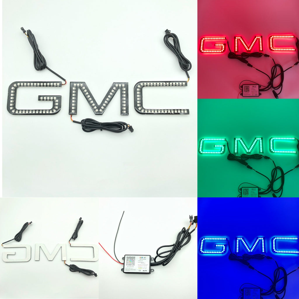 GMC emblem Front Grille RGBW led logo light