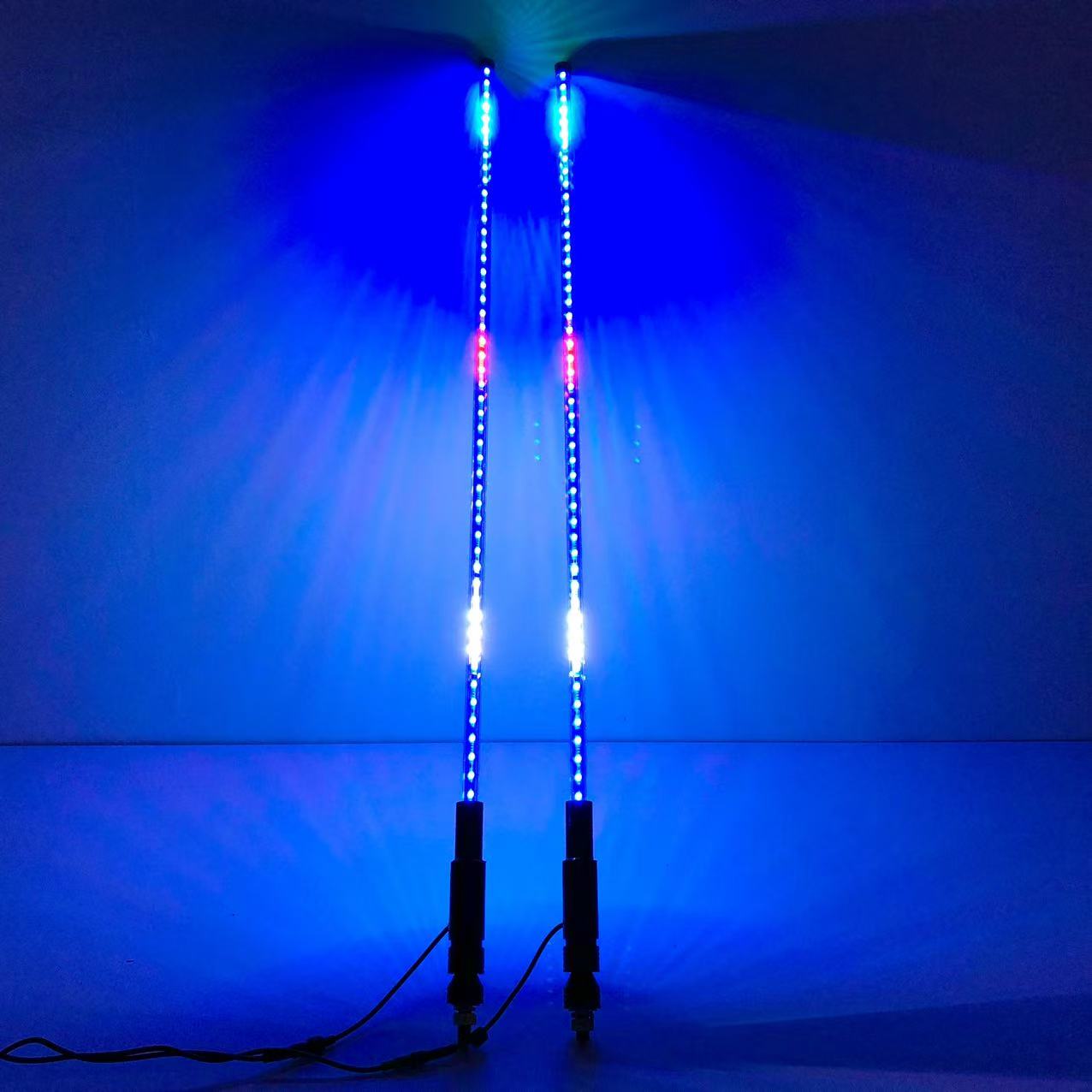 RGB chasing led whip light for utv, rzr, atv, trucks (2 packs)