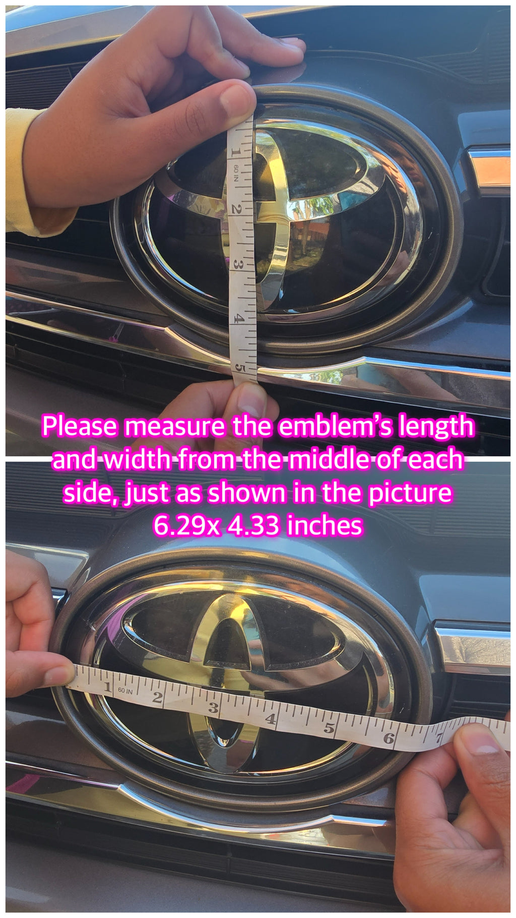 Toyota Logo Front Grille LED Dynamic Illuminated Emblem Compatible with ACC Radar