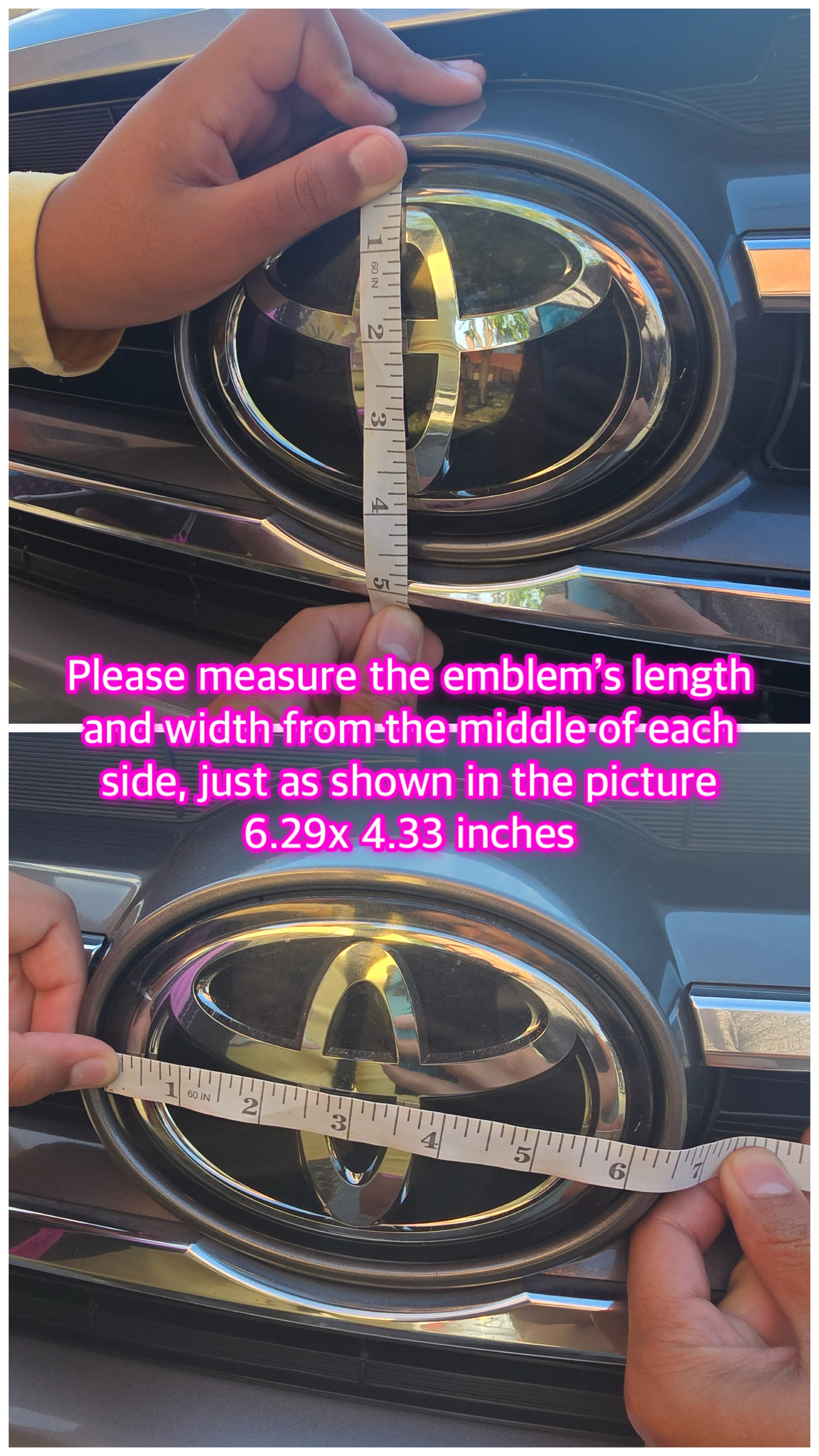 Toyota Logo Front Grille LED Dynamic Illuminated Emblem Compatible with ACC Radar