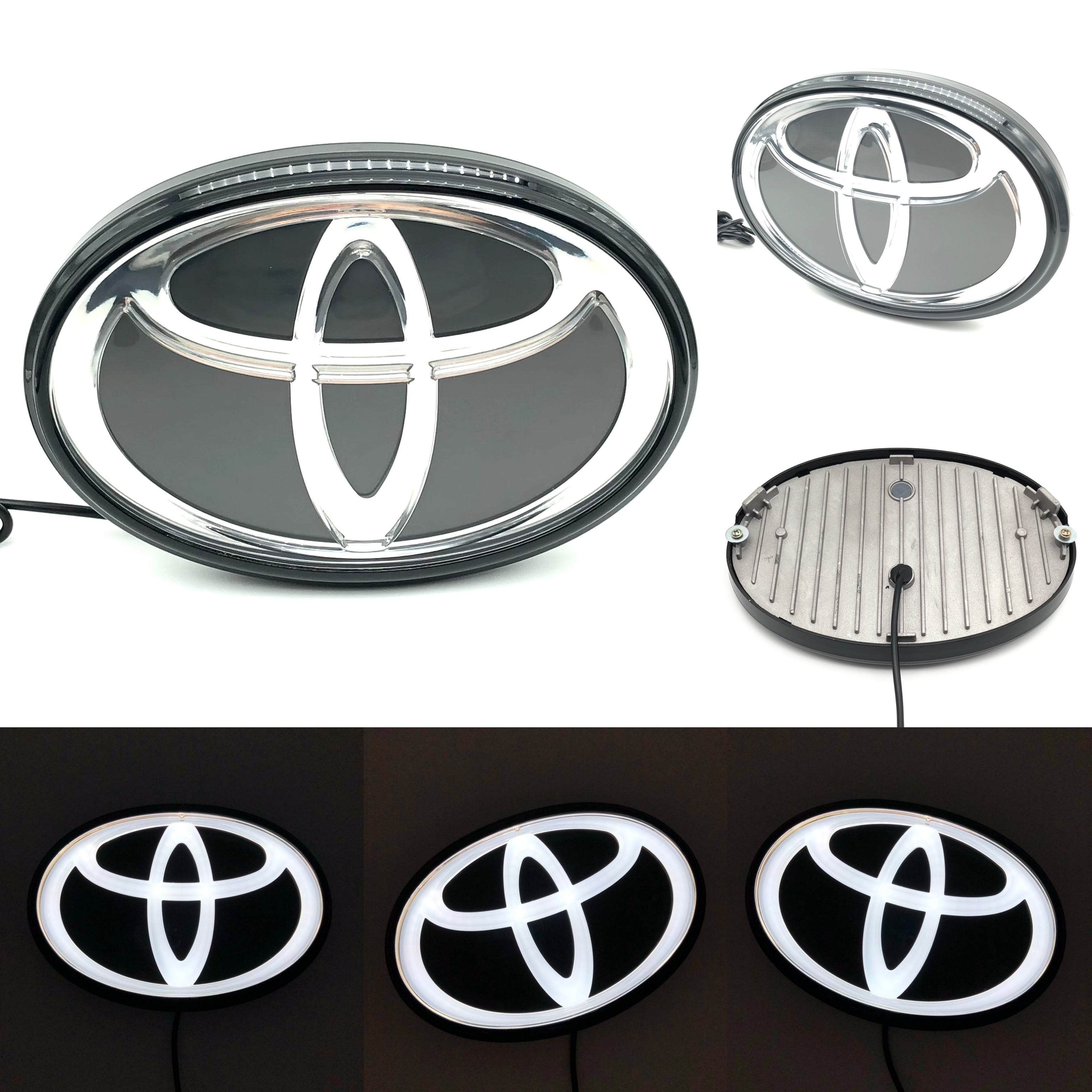 Toyota Logo Front Grille LED Dynamic Illuminated Emblem Compatible with ACC Radar