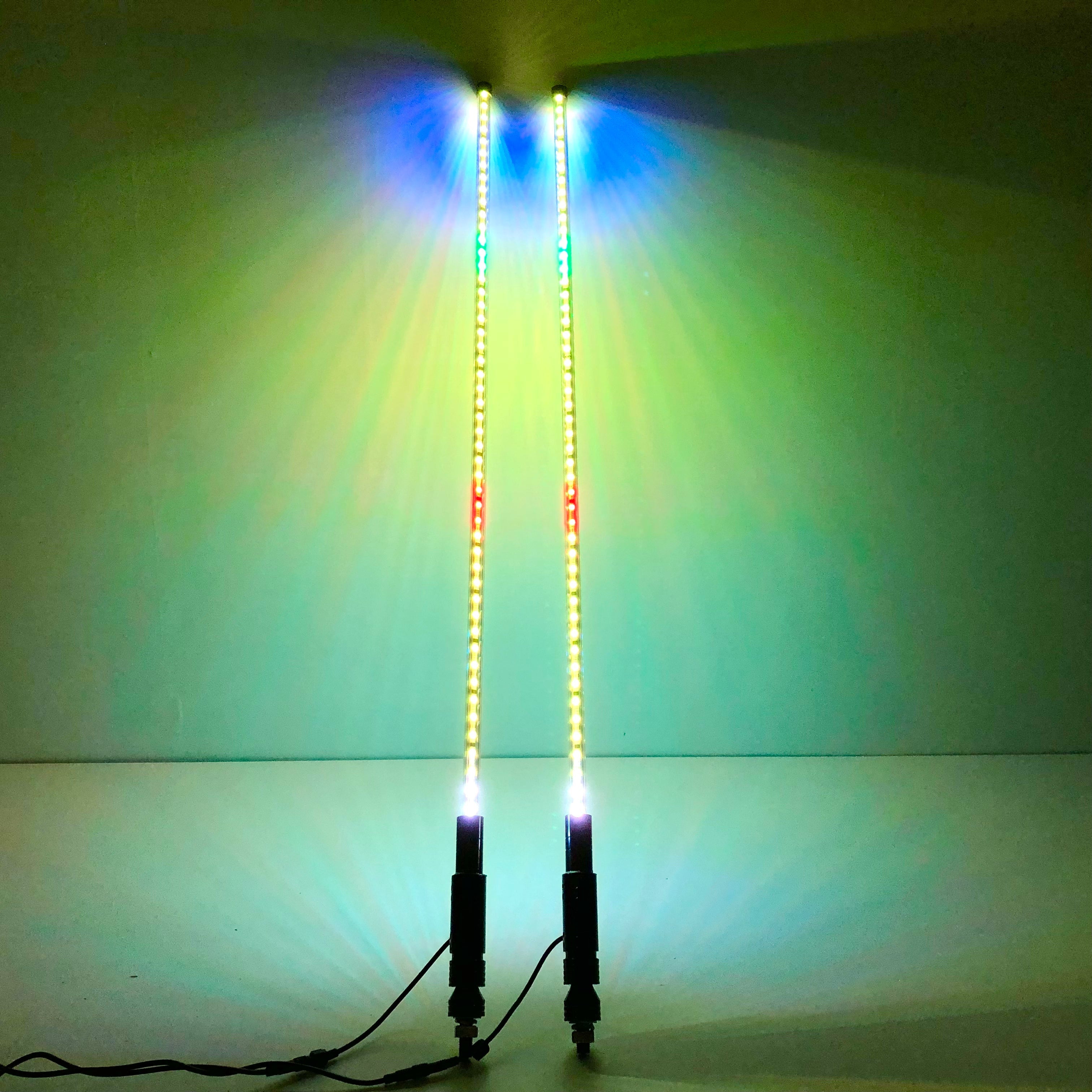 RGB chasing led whip light for utv, rzr, atv, trucks (2 packs)