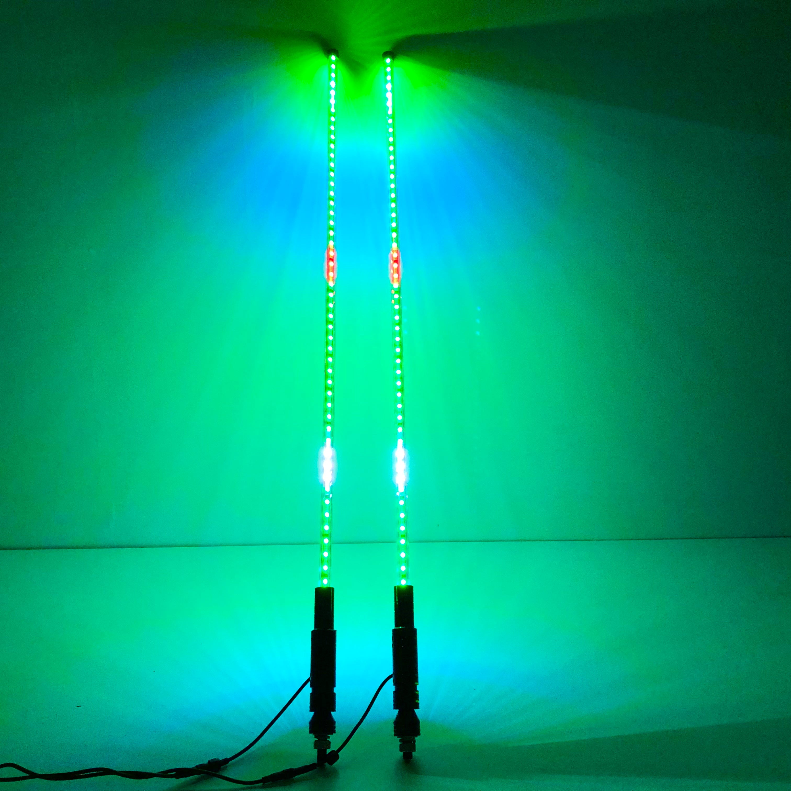 RGB chasing led whip light for utv, rzr, atv, trucks (2 packs)